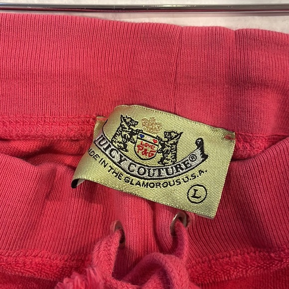 Juicy couture large pink Terry cloth Drawstring crop joggers - Picture 5 of 5